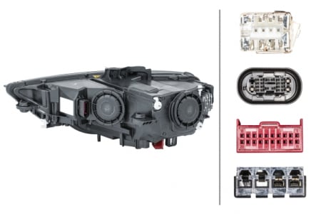 Far fata Dreapta potrivit AUDI A3 pana in 2016 (bi-xenon, D3S/LED/PSY24W, electric, cu motor) [1]