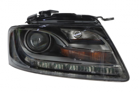 Iluminat auto - Far fata Dreapta potrivit AUDI A5 pana in 2011 (bi-xenon, D3S/W5W, electric, fara motoras, culoare semnalizator: transparent)