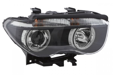 Far fata Dreapta (bi-xenon/halogen, D2S/H7/PY21W, electric, cu motor, bec, culoare insert: negru, culoare semnalizator: transparent) potrivit BMW 7 (E65, E66, E67) [2]