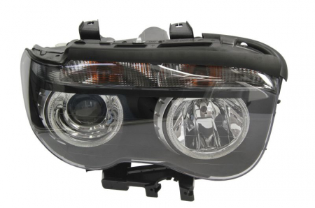 Piese Auto - Far fata Dreapta (bi-xenon/halogen, D2S/H7/PY21W, electric, cu motor, bec, culoare insert: negru, culoare semnalizator: transparent) potrivit BMW 7 (E65, E66, E67)