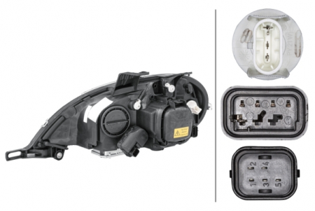 Far fata Dreapta potrivit MERCEDES M (W163) pana in 2005 (bi-xenon/halogen, D2S/H7/PY21W/W5W, electric, cu motor, bec, culoare semnalizator: alb) [3]