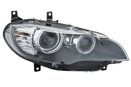 Faruri - Far fata Dreapta potrivit BMW X5 (E70), X6 (E71, E72) 2007-2010 (bi-xenon/LED, D1S/H8/LED/PSY24W, electric, cu motor, bec)