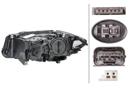 Far fata Dreapta potrivit BMW 5 (F10), 5 (F11) 2009-2013 (bi-xenon/LED, D1S/LED, electric, cu motor) [3]