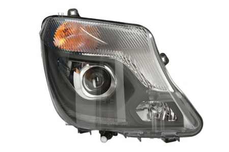 Faruri - Far fata Dreapta potrivit MERCEDES SPRINTER 3,5-T (B906), SPRINTER 3-T (B906), SPRINTER 3-T (B910), SPRINTER 4,6-T (B906) (bi-xenon/LED, D3S/H7/LED/PY21W, electric, cu motor, bec)