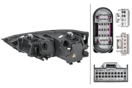 Far fata Dreapta potrivit AUDI A1 2010-2018 (bi-xenon/LED, D3S/LED/PSY24W, electric, fara motoras) [1]