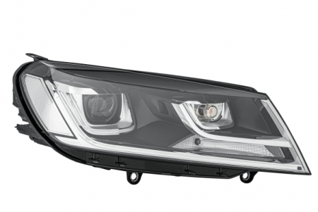Faruri - Far fata Dreapta potrivit VW TOUAREG (bi-xenon/LED, D3S/LED/W5W/WY21W, electric, cu motor)