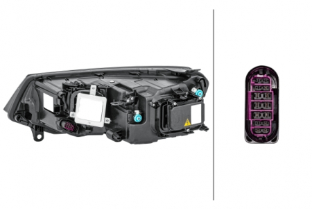 Far fata Dreapta potrivit VW TOUAREG 2010-2014 (bi-xenon/LED, D3S/LED/WY21W, electric, cu motor) [3]