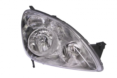 Faruri - Far fata Dreapta potrivit HONDA CR-V II, CR-V IV (H1, electric, fara motoras, culoare insert: cromat, culoare semnalizator: alb)