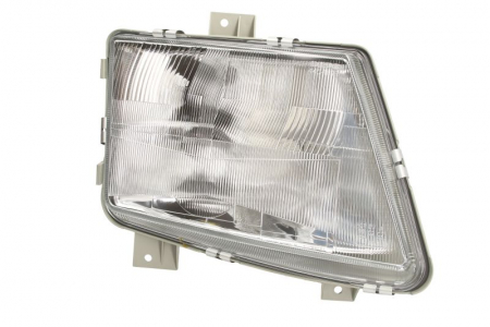 Faruri - Far fata Dreapta potrivit MERCEDES VITO (W638) (H1/H4, manual, mecanic, fara motoras, culoare insert: alb, culoare semnalizator: transparent)