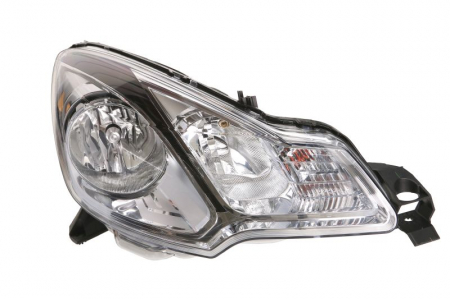 Far fata Dreapta potrivit CITROEN C3 I, C3 II (H1/H7, electric, cu motor, culoare insert: cromat, culoare semnalizator: alb) [0]