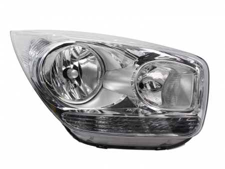 Far fata dreapta (H1/H7, electric, cu motor, culoare interior: cromat, culoare semnalizator: transparent) potrivit KIA VENGA [0]