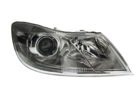 Far fata dreapta (H1/H7, electric, cu motor, culoare interior: cromat) potrivit SKODA OCTAVIA II -06.13 [0]