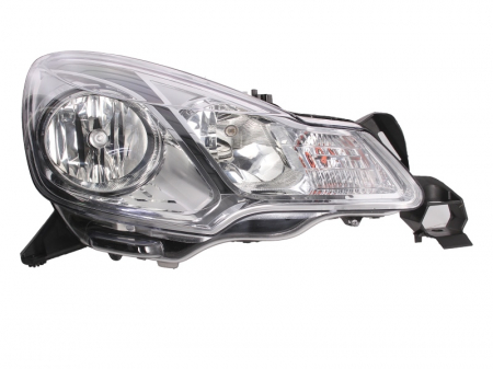 Faruri - Far fata dreapta potrivit CITROEN C3 II, DS3 (H1/H7, electric, cu motor, culoare interior: negru)