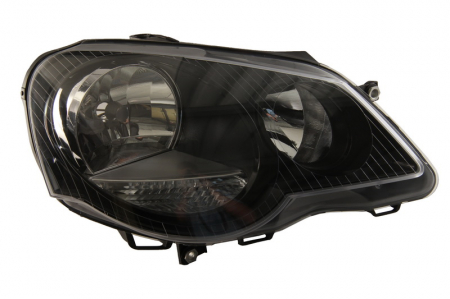 Faruri - Far fata dreapta potrivit VW POLO, POLO IV (H1/H7, electric, cu motor, culoare interior: negru)