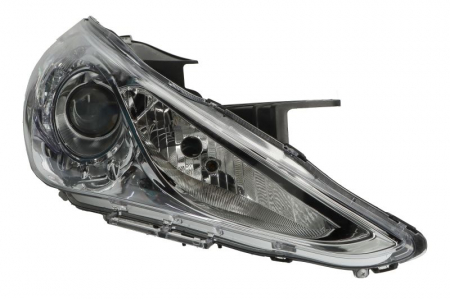 Far fata Dreapta (H1/H7, electric, fara motoras, culoare insert: cromat, culoare semnalizator: alb) potrivit HYUNDAI SONATA VI [0]
