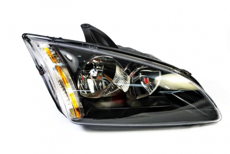 Far fata dreapta (H1/H7, electric, fara motoras, culoare interior: gri, culoare semnalizator: galben) potrivit FORD FOCUS II
