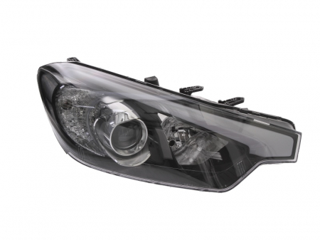 Faruri - Far fata Dreapta potrivit KIA CERATO I, CERATO II, CERATO III (H1/H7, fara motoras, culoare insert: cromat, culoare semnalizator: transparent)
