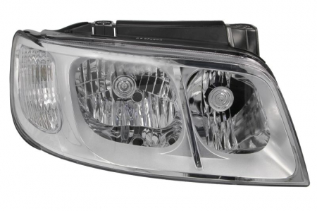 Far fata Dreapta potrivit HYUNDAI MATRIX (H1/H7, manual, fara motoras, culoare insert: cromat, culoare semnalizator: transparent) [0]