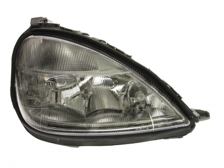 Faruri - Far fata dreapta potrivit MERCEDES A (W168) 1997-2001 (H1/H7/PY21W/W5W, electric, fara motoras, bec, culoare interior: cromat, culoare semnalizator: alb)