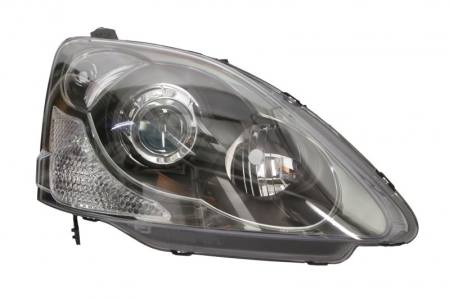 Far fata dreapta (H1/HB3, electric, fara motoras, culoare interior: negru, culoare semnalizator: greu afumat) potrivit HONDA CIVIC VII 01.03-12.06 [0]