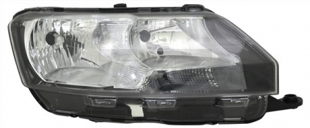 Far fata Dreapta potrivit SKODA RAPID (H15/H7, electric, cu motor, culoare insertie: cromat) [2]