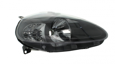 Far fata dreapta (H4, electric, cu motor, culoare interior: negru, culoare semnalizator: transparent) potrivit ABARTH GRANDE PUNTO, PUNTO; FIAT GRANDE PUNTO, PUNTO/HATCHBACK [0]