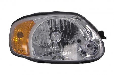 Far fata dreapta (H4, electric, fara motoras, culoare interior: cromat, culoare semnalizator: galben) potrivit HYUNDAI ACCENT II [0]