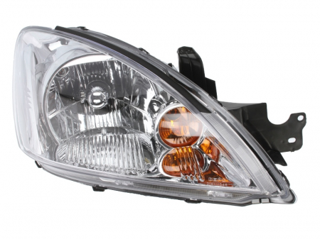 Far fata dreapta (H4, electric, fara motoras, culoare interior: cromat, culoare semnalizator: galben) potrivit MITSUBISHI LANCER VII 01.04-12.08 [0]