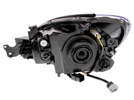 Far fata dreapta (H4, electric, fara motoras, culoare interior: cromat, culoare semnalizator: galben) potrivit MITSUBISHI LANCER VII 01.04-12.08 [1]