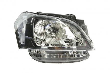 Far fata dreapta (H4, electric, fara motoras, culoare interior: cromat, culoare semnalizator: transparent) potrivit KIA SOUL I [0]