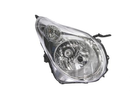 Far fata dreapta (H4, electric, fara motoras, culoare interior: cromat, culoare semnalizator: transparent) potrivit SUZUKI ALTO VII [0]
