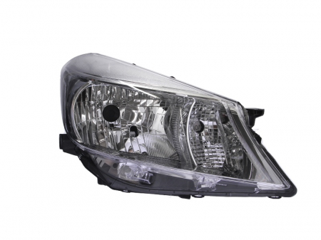 Faruri - Far fata dreapta potrivit TOYOTA YARIS, YARIS/HATCHBACK (H4, electric, fara motoras, culoare interior: cromat, culoare semnalizator: transparent)