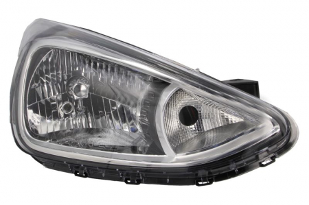 Far fata Dreapta (H4/H7/PY21W/W5W, electric, fara motoras, culoare insert: negru) potrivit HYUNDAI I10 II [0]