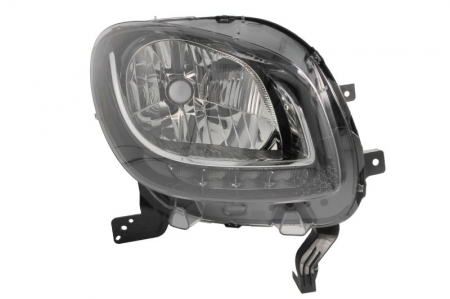 Far fata Dreapta (H4/LED, fara motoras, culoare insert: negru, culoare semnalizator: transparent) potrivit SMART FORFOUR, FORTWO [0]