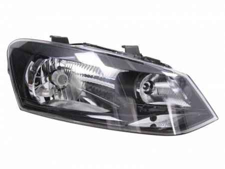 Far fata dreapta (H7, electric, cu motor, culoare interior: negru, culoare semnalizator: transparent) potrivit VW POLO, POLO IV, POLO V [0]