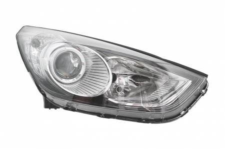 Far fata dreapta (H7, electric, fara motoras, culoare interior: argintiu, culoare semnalizator: galben) potrivit HYUNDAI IX35 [0]