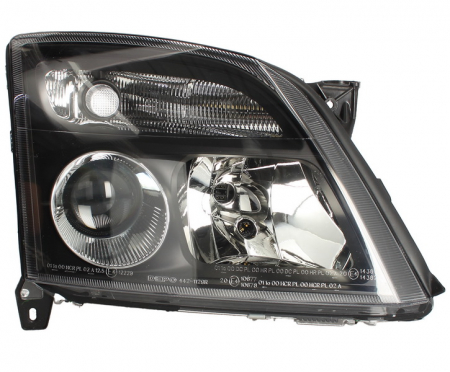 Faruri - Far fata dreapta potrivit OPEL SIGNUM, VECTRA C, VECTRA C GTS pana in 2005 (H7, electric, fara motoras, culoare interior: gri/negru)