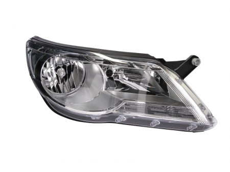Far fata dreapta (H7/H7, electric, cu motor, culoare interior: cromat) potrivit VW TIGUAN [0]