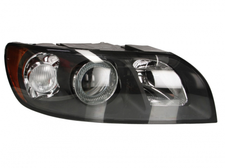 Far fata dreapta (H7/HB3, electric, cu motor, culoare interior: negru, culoare semnalizator: galben) potrivit VOLVO S40 II, V50 [0]