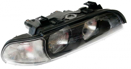 Faruri - Far fata dreapta potrivit BMW 5 (E39) (H7/HB3, electric, cu motor, culoare interior: negru)