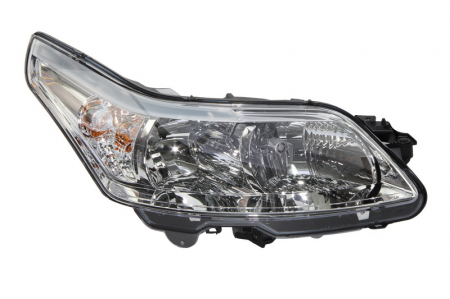 Far fata Dreapta potrivit CITROEN C4, C4 I pana in 2011 (halogen, H1/H7, electric, cu motor, culoare insert: cromat, culoare semnalizator: transparent) [1]