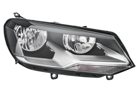Faruri - Far fata Dreapta potrivit VW TOUAREG (halogen, H15/H7/H7/W5W/WY21W, electric, cu motor, bec, culoare insert: cromat)