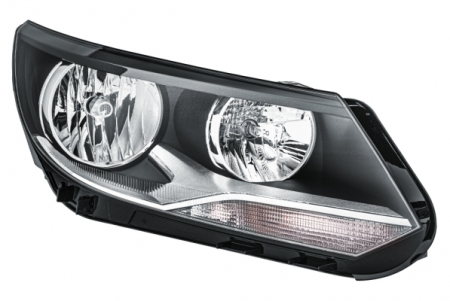 Far fata Dreapta potrivit VW TIGUAN (halogen, H15/H7/PY21W/W5W, electric, cu motor, bec, culoare insert: cromat) [2]