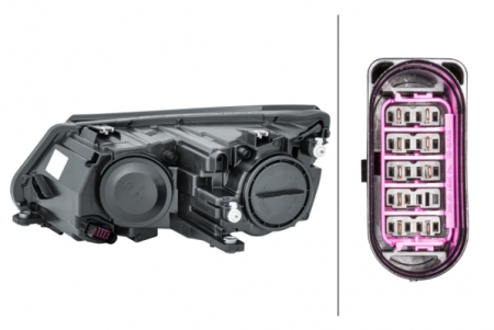 Far fata Dreapta potrivit VW TIGUAN (halogen, H15/H7/PY21W/W5W, electric, cu motor, bec, culoare insert: cromat) [3]
