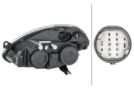 Far fata Dreapta potrivit LANCIA YPSILON (halogen, H3/H7/PY21W/W5W, electric, cu motor, culoare insert: argintiu, culoare semnalizator: alb) [1]