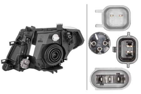 Far fata Dreapta (halogen, H4/PY21W/W5W, electric, cu motor, bec) potrivit NISSAN NAVARA NP300, PATHFINDER III, PATHFINDER IV 01.05-12.07 [3]