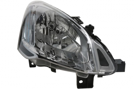 Iluminat auto - Far fata Dreapta potrivit CITROEN BERLINGO, BERLINGO MULTISPACE, BERLINGO/MINIVAN; PEUGEOT PARTNER (halogen, H4/W5W, electric, cu motor, culoare semnalizator: transparent)
