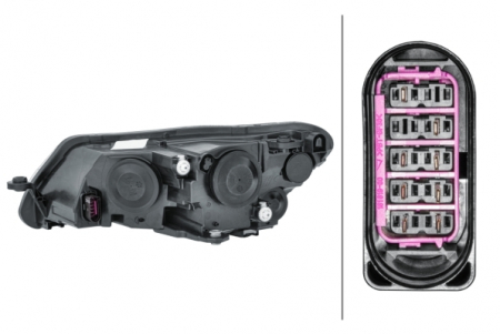Far fata Dreapta (halogen, H7/H7/PW24W/PWY24W, electric, cu motor, bec) potrivit SKODA SUPERB III [3]