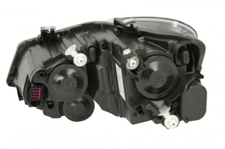 Far fata Dreapta potrivit VW POLO, POLO V (halogen, H7/H7/W5W/WY21W, electric, cu motor, bec, culoare insert: cromat, culoare semnalizator: portocaliu) [1]