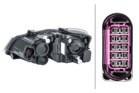 Far fata Dreapta potrivit VW POLO, POLO V (halogen, H7/H7/W5W/WY21W, electric, cu motor, bec, culoare insert: cromat, culoare semnalizator: portocaliu) [3]